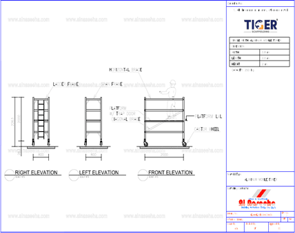 a2 Double Width Aluminum Tower-Tiger Brand