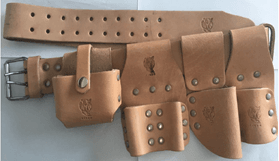 Tools & Safety Accessories 14 Scaffolder Leather Belt 5 Pouch – Heavy Duty- Brown (TIGER)
