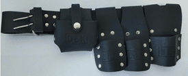Tools & Safety Accessories 13 Scaffolder Leather Belt, 4 Pouch Light Duty- Black (DEK)